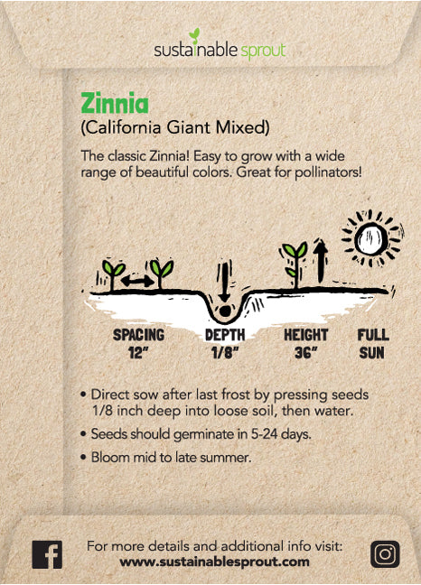  SUSTAINABLE SPROUT Paquete de 7 semillas de flores